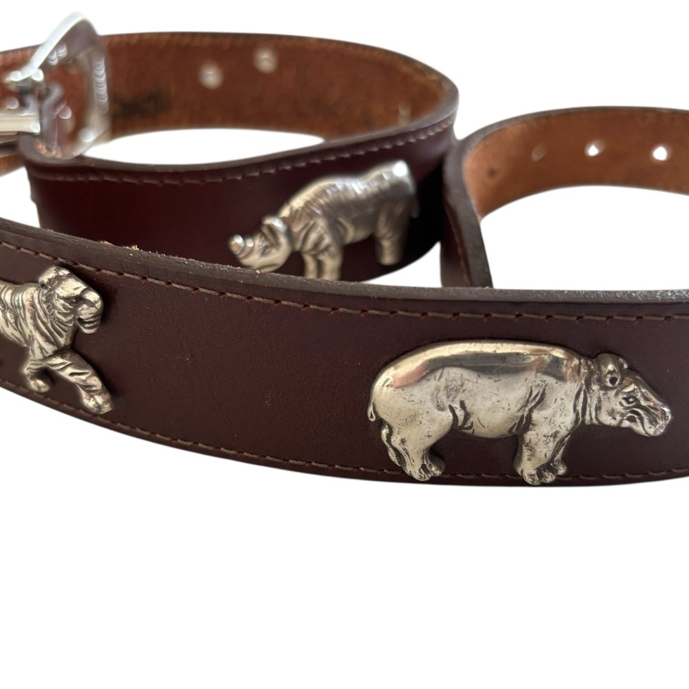 The Honest Company Brown Belt with Silver Animal Accents